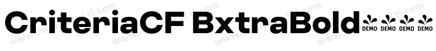 CriteriaCF BxtraBold字体转换